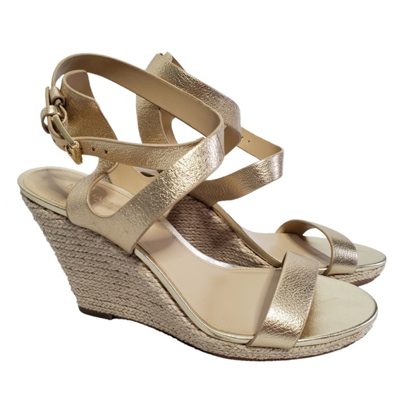 MICHAEL Michael Kors Shoes - NWOB Michael by Michael Kors Gold Wedge Sandal 8.5